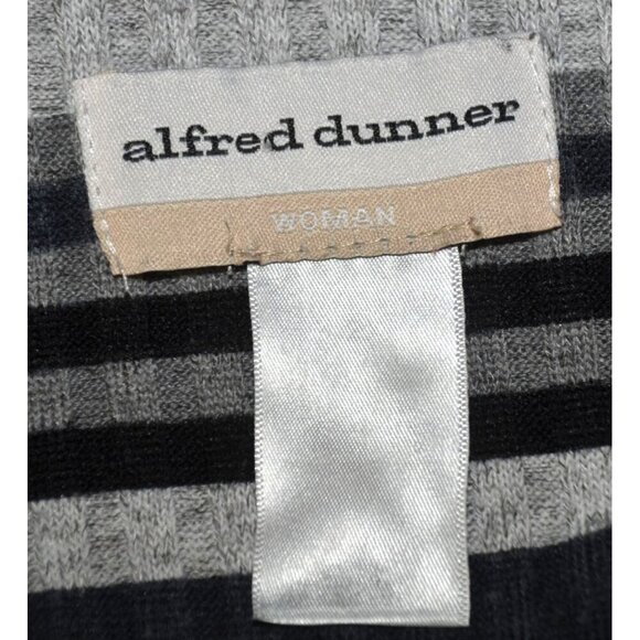 Alfred Dunner Women's 2X Striped Ribbed 3/4 Sleeve Knit Top Shirt Beaded V-Neck - Picture 10 of 12